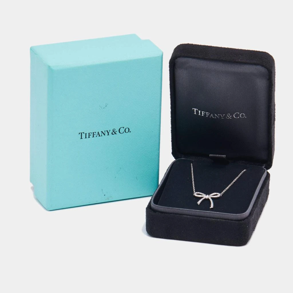 Tiffany & Co. Bow Diamond Platinum Pendant Necklace 商品