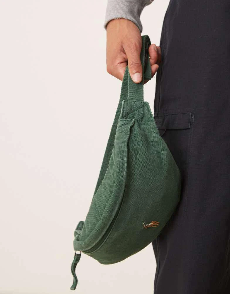 商品Ralph Lauren|Polo Ralph Lauren icon logo canvas bum bag in dark green,价格¥689,第2张图片详细描述