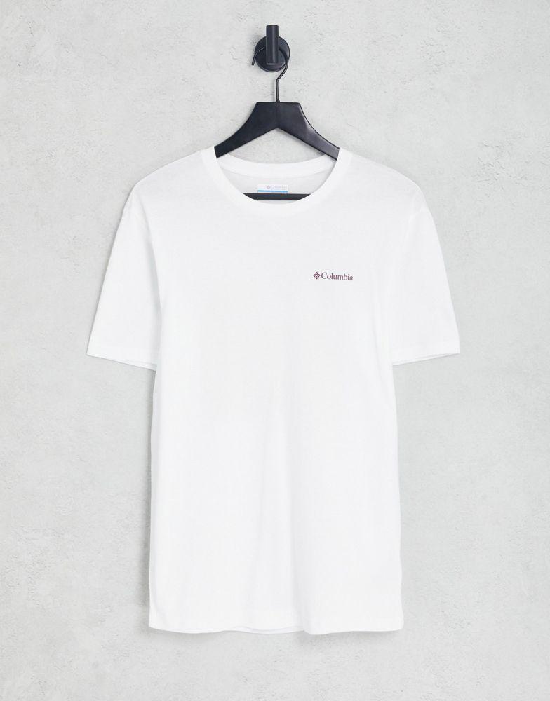 商品Columbia|Columbia Westhoff back print t-shirt in white Exclusive at ASOS,价格¥216,第5张图片详细描述