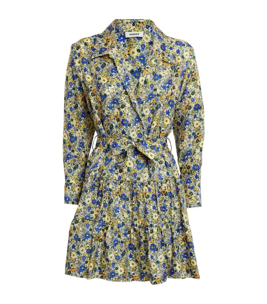 商品Sandro|Silk Floral Dress,价格¥2117,第1张图片