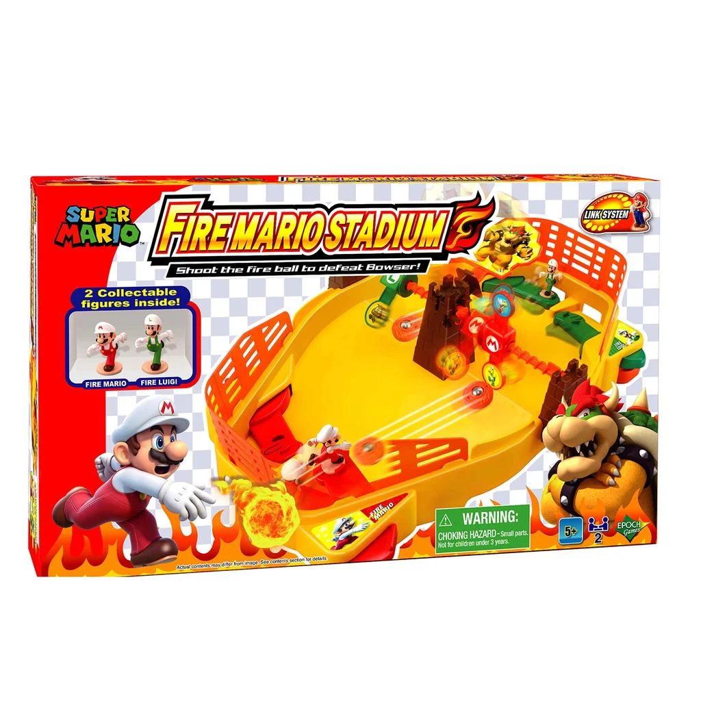 EPOCH Super Mario Fireball Stadium from, Multiplayer Tabletop Action Game for Ages 5+, game base with Bowser’s Tower, two double sided targets and Super Mario and Luigi collectible action figures 商品