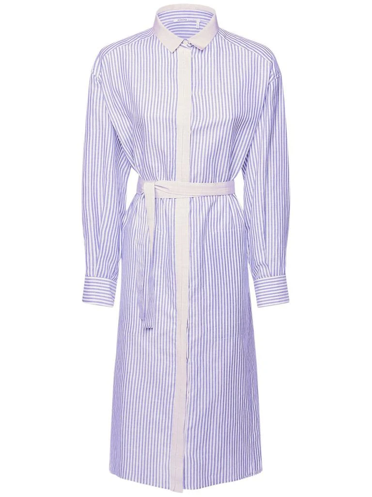 商品AGNONA|Cotton Blend Shirt Dress W/ Belt,价格¥5060,第1张图片