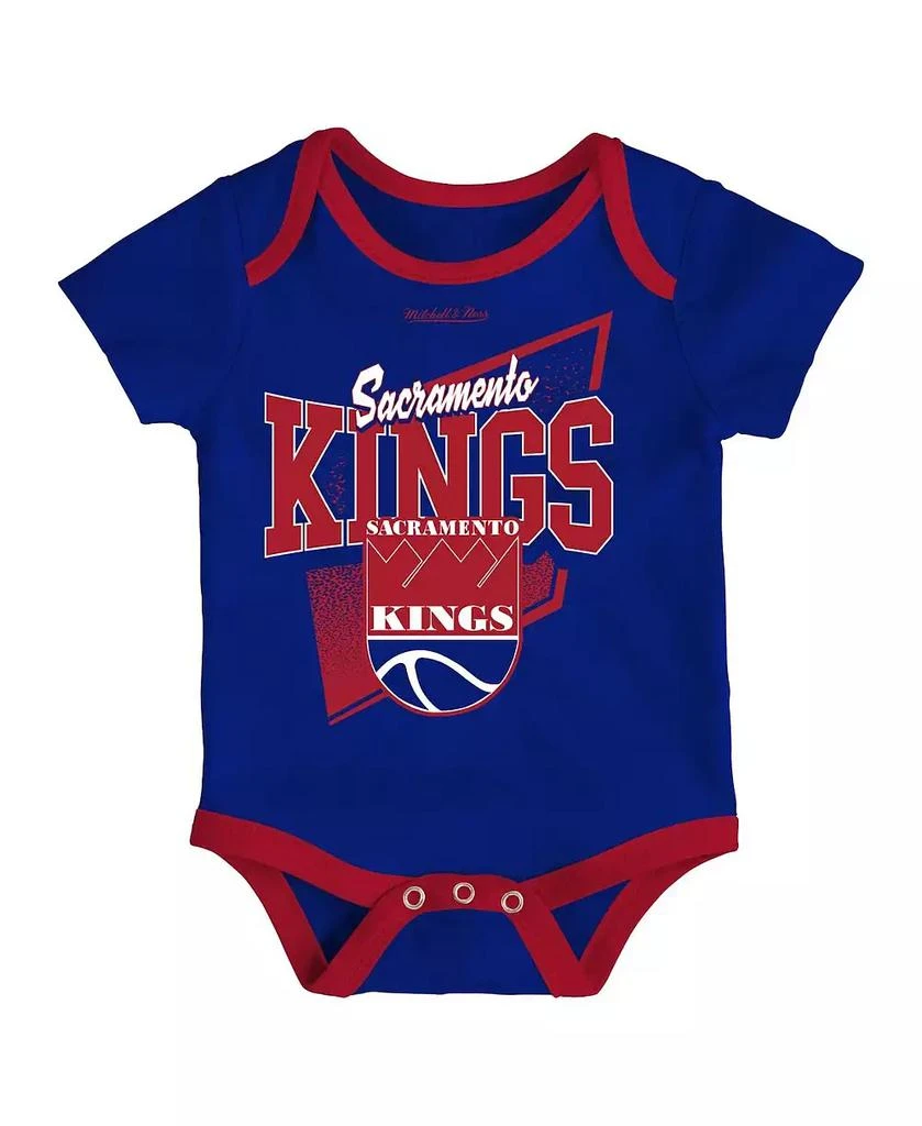 商品Mitchell & Ness|Infant Boys and Girls Blue, Red Sacramento Kings Hardwood Classics Bodysuits and Cuffed Knit Hat Set,价格¥306,第4张图片详细描述