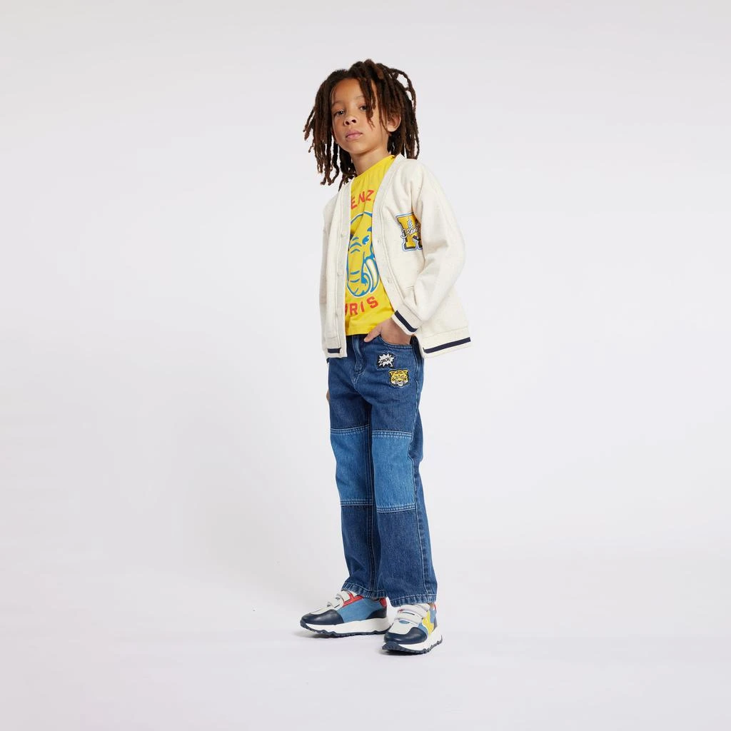 商品Kenzo|Boys Varsity Cardigan in Ivory,价格¥626,第2张图片详细描述