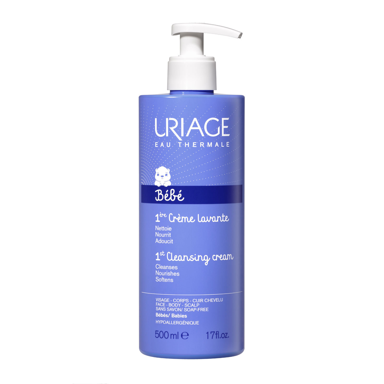 商品Uriage|Uriage 依泉 婴儿舒缓净肤洁面乳霜 500ml,价格¥144,第1张图片
