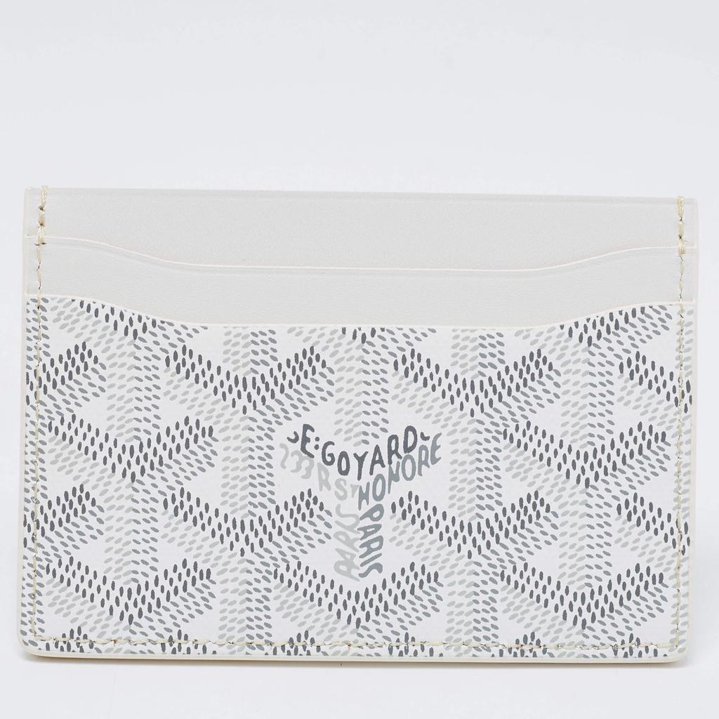 Goyard White Goyardine Coated Canvas and Leather Saint Sulpice Card Holder商品第1张图片规格展示