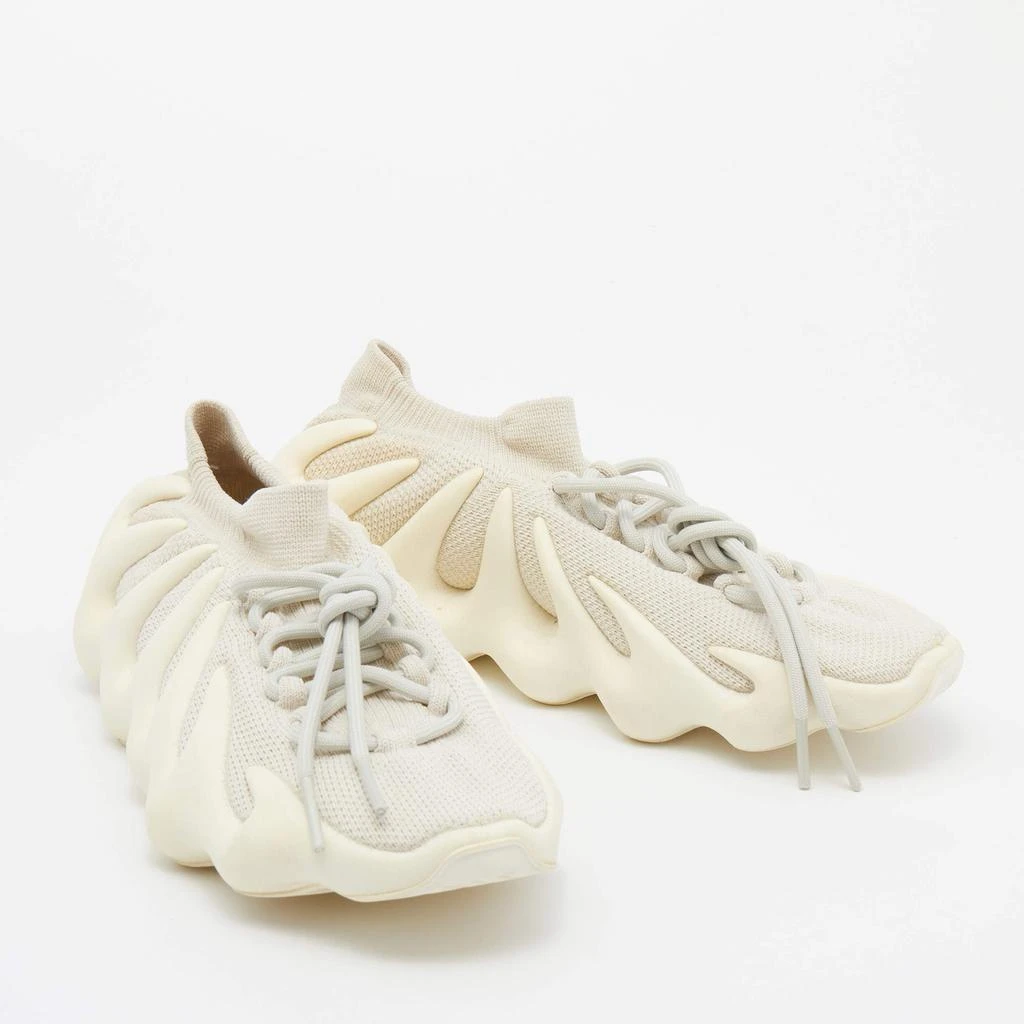 商品[二手商品] YEEZY|Yeezy x Adidas White Stretch Knit Fabric Yeezy 450 Cloud White Sneakers Size 42 2/3,价格¥1176,第4张图片详细描述