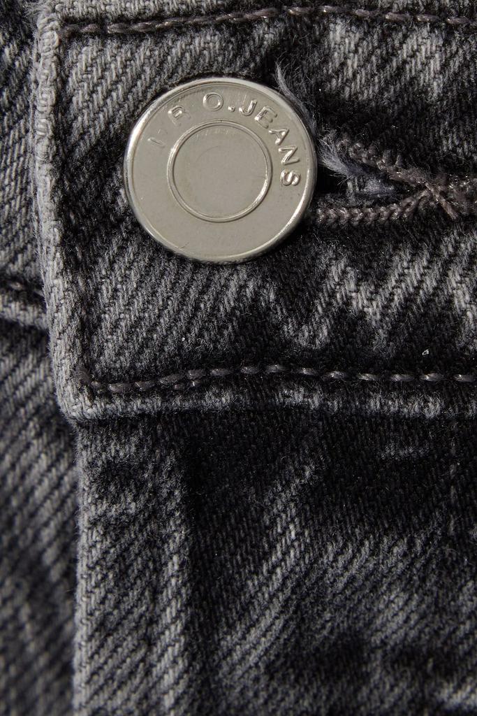 Lep patchwork distressed mid-rise slim-leg jeans商品第4张图片规格展示