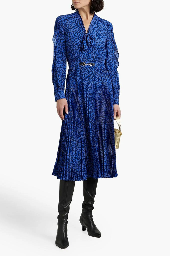 商品Derek Lam|Amanza pussy-bow printed crepe de chine midi dress,价格¥2439,第2张图片详细描述