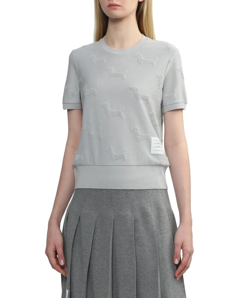商品Thom Browne|All-over dog embroidered tee,价格¥4563,第3张图片详细描述