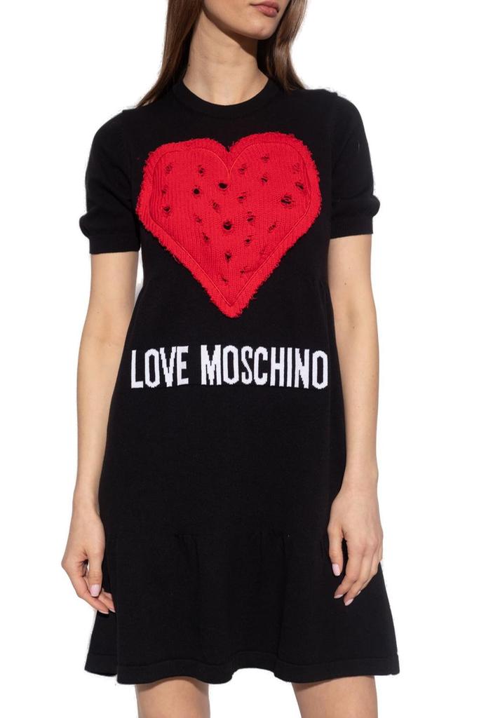 Love Moschino Logo Intarsia Mini Knitted Dress商品第2张图片规格展示