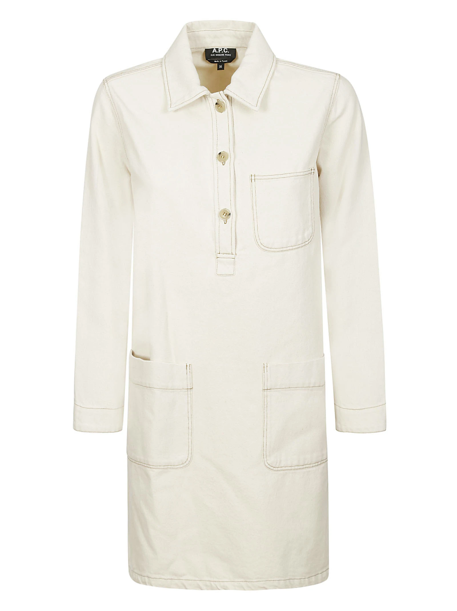 商品A.P.C.|A.P.C. 女士连衣裙 COFCNF05822AAD 白色,价格¥1503,第1张图片