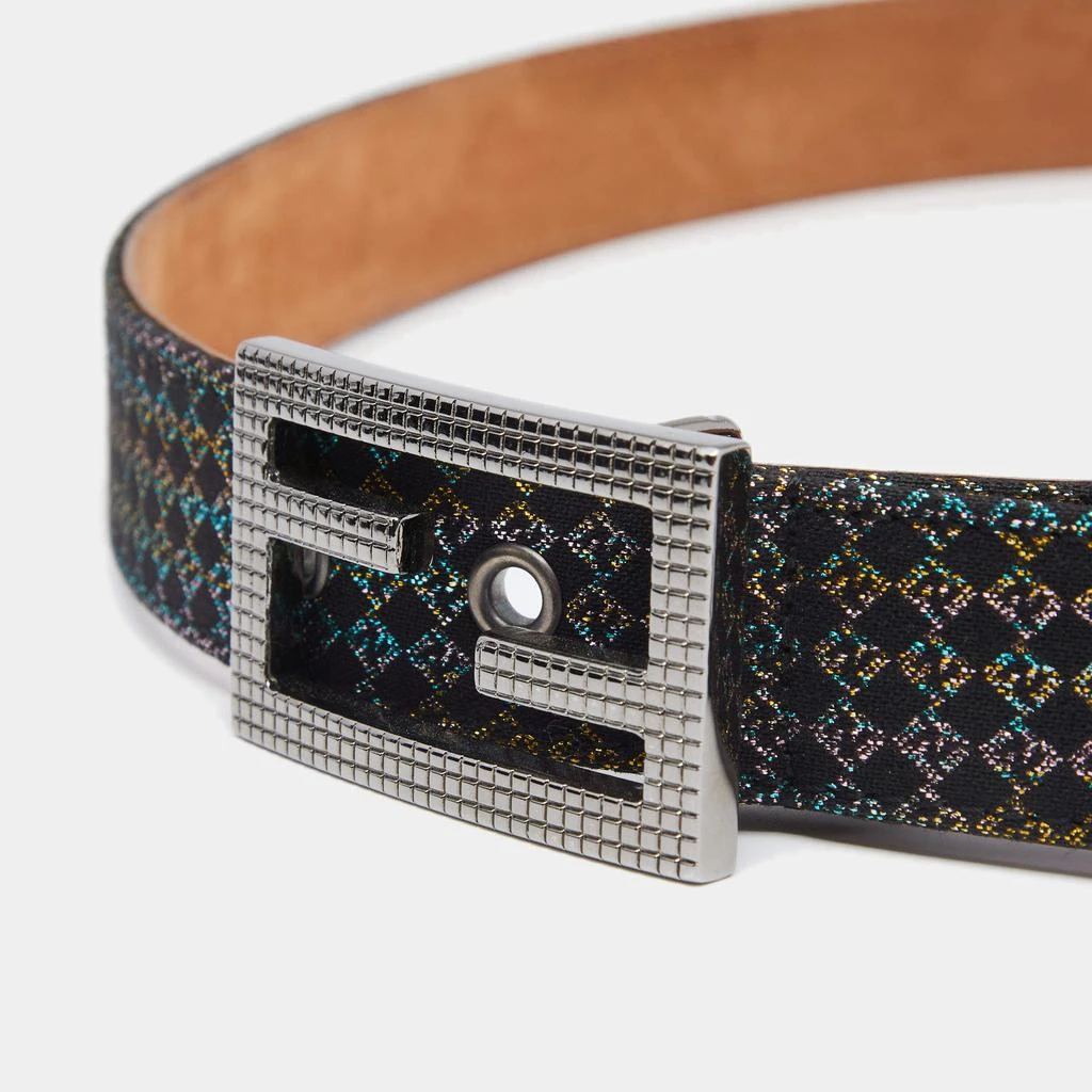 商品[二手商品] Fendi|Fendi Multicolor Printed Fabric FF Buckle Belt 95CM,价格¥1045,第2张图片详细描述