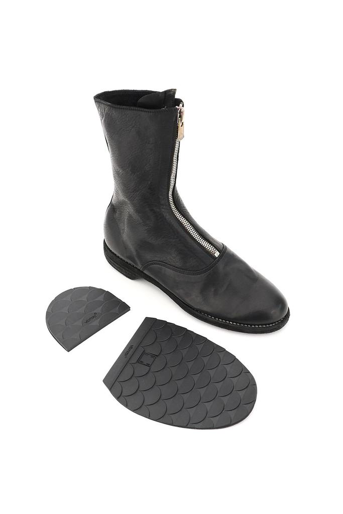 FRONT ZIP LEATHER ANKLE BOOTS商品第4张图片规格展示