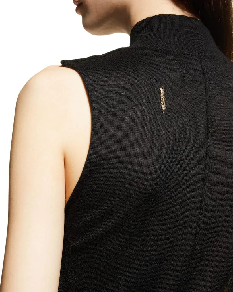 Distressed Mock-Neck Cashmere Shell 商品