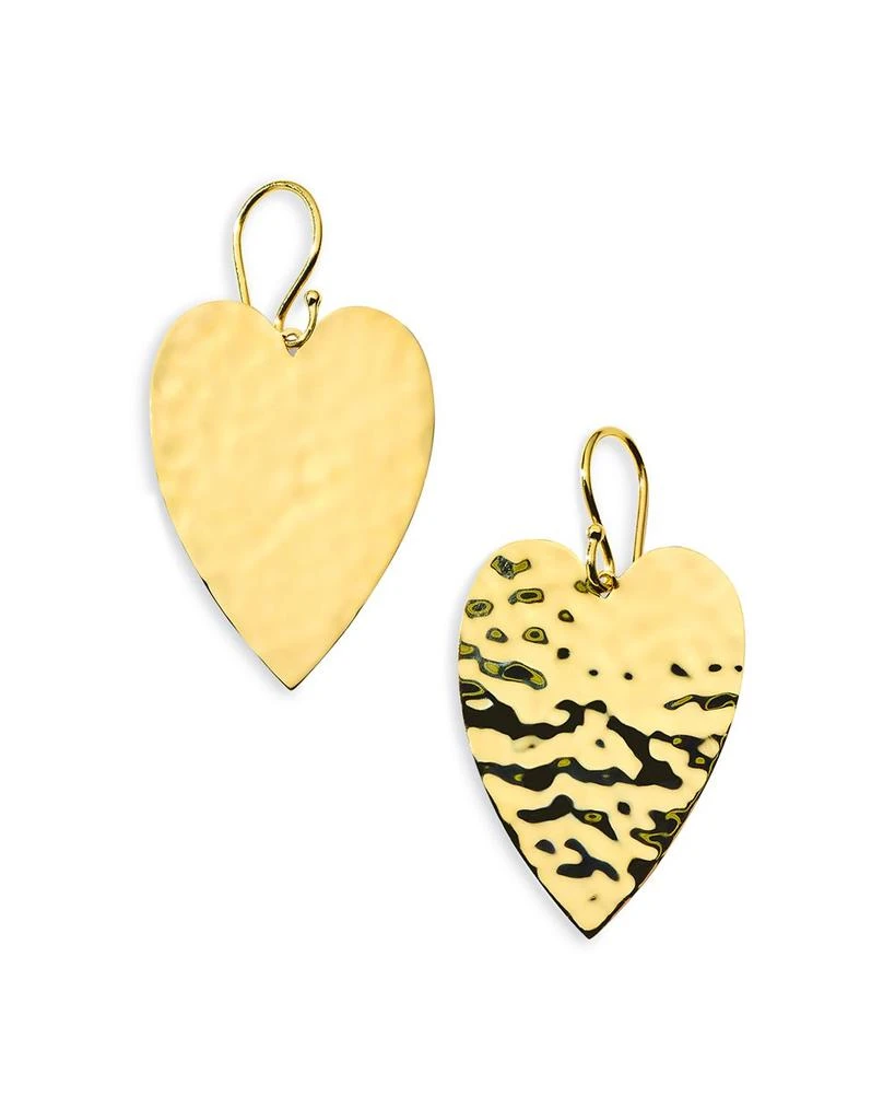 商品Ippolita|18K Yellow Gold Classico Crinkle Large Heart Drop Earrings,价格¥8950,第1张图片详细描述