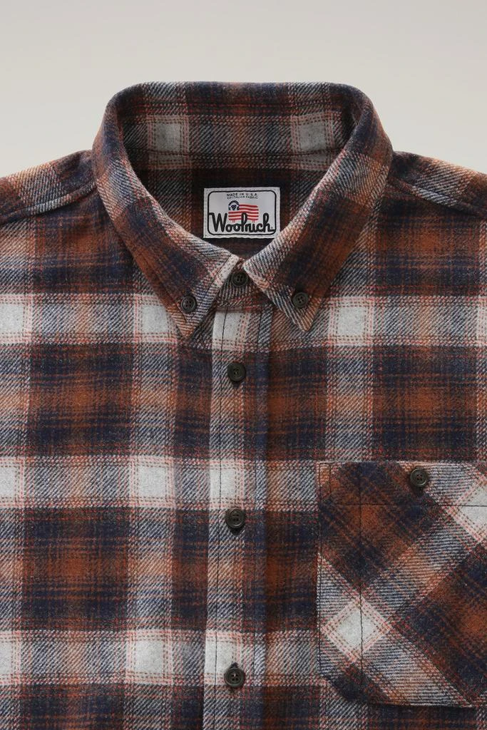 商品Woolrich|Wool Blend Trout Run Plaid Flannel Shirt - Men - Black,价格¥1405,第2张图片详细描述