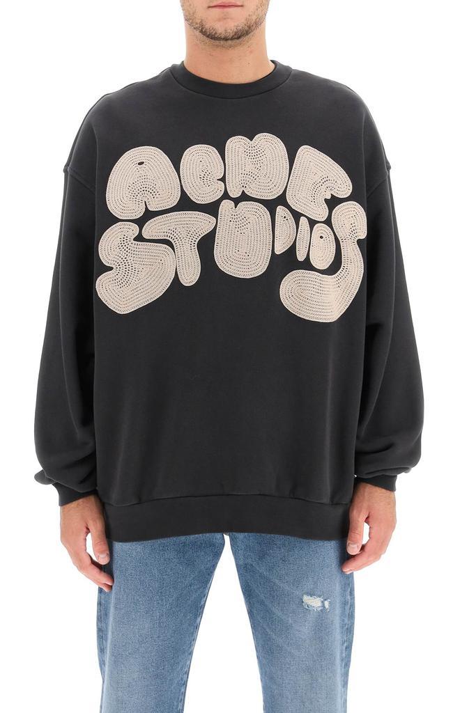 商品Acne Studios|Acne studios oversized sweatshirt with embroidered logo,价格¥2021,第4张图片详细描述