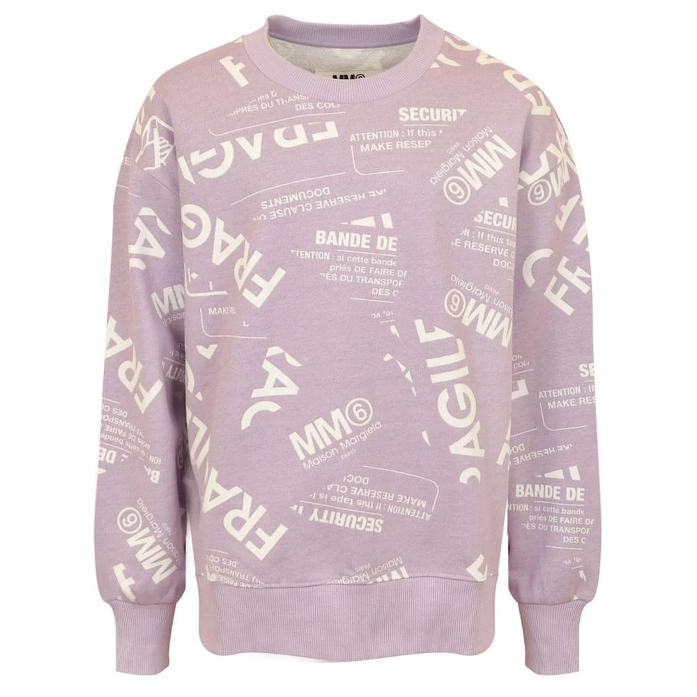 商品MAISON MARGIELA|Purple Fragile Repeat Logo Sweatshirt,价格¥416,第1张图片