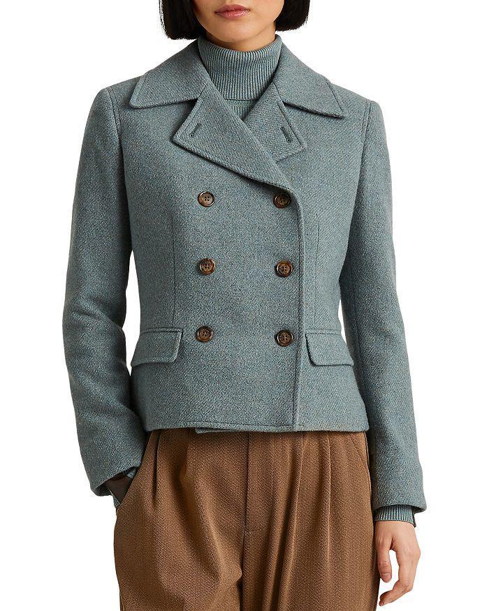 商品Ralph Lauren|Herringbone Double Breasted Coat,价格¥2724,第3张图片详细描述