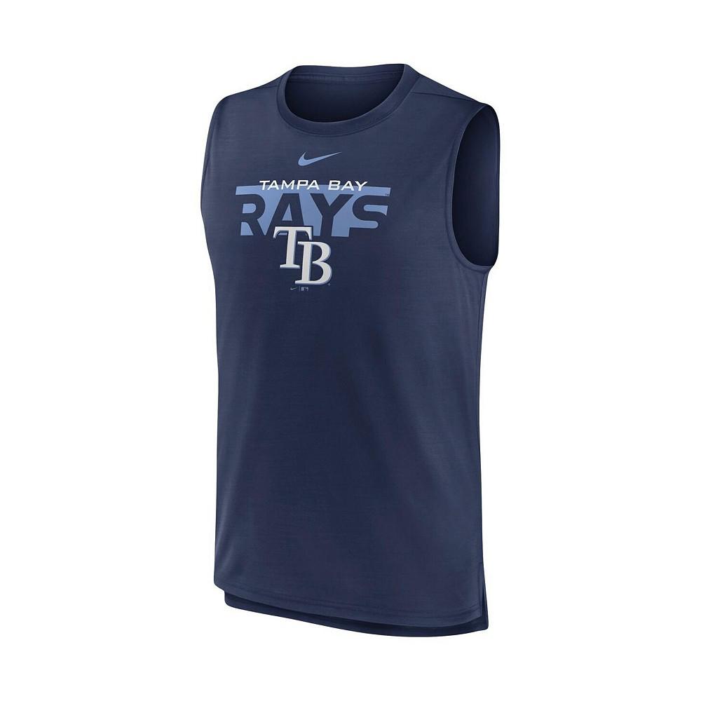 Men's Navy Tampa Bay Rays Knockout Stack Exceed Performance Muscle Tank Top商品第3张图片规格展示