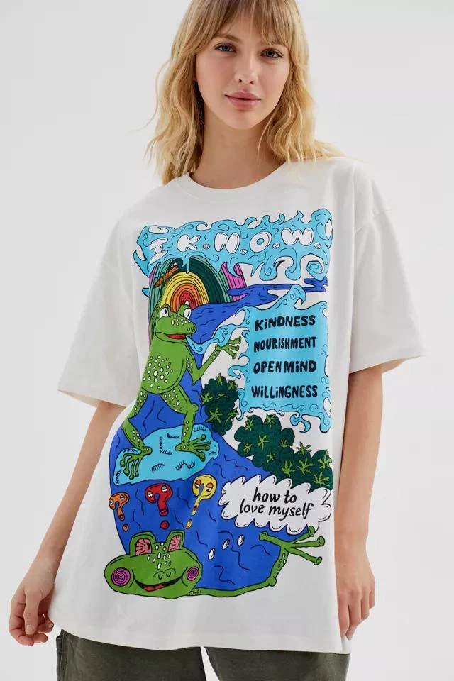 商品Urban Outfitters|UO Love Yourself Oversized Tee,价格¥150,第4张图片详细描述