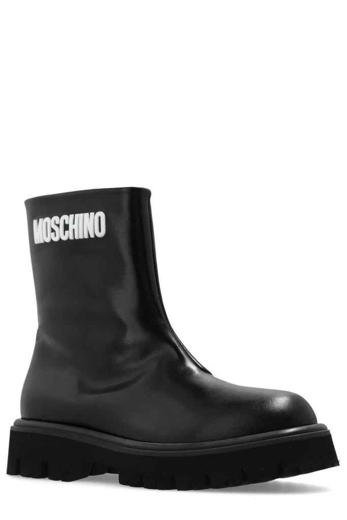 商品Moschino|Moschino Logo Printed Ankle Boots,价格¥2491,第2张图片详细描述