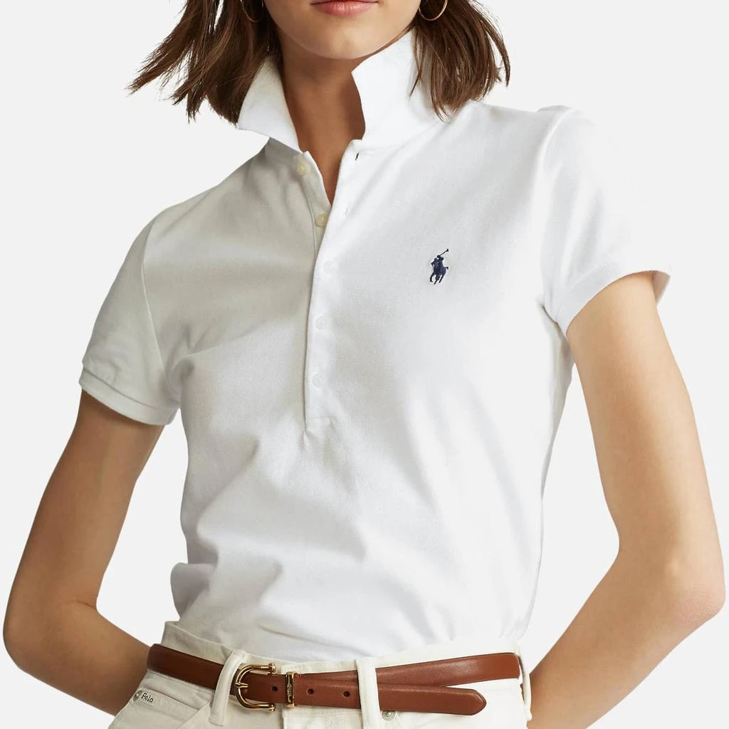 商品Ralph Lauren|Polo Ralph Lauren Julie Cotton-Blend Polo Shirt,价格¥1113,第1张图片