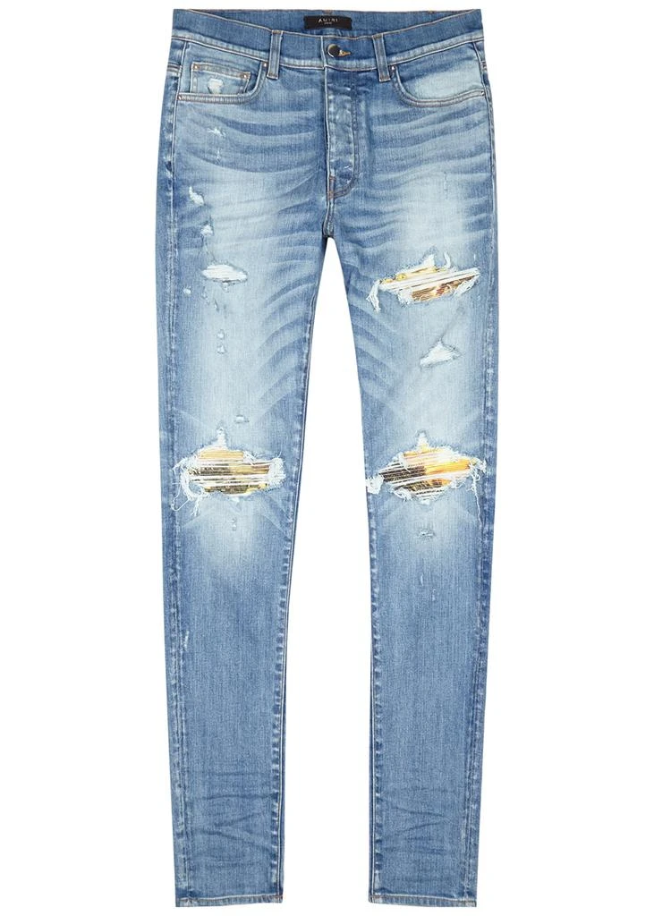 商品AMIRI|Aloha MX1 blue distressed skinny jeans,价格¥6328,第1张图片