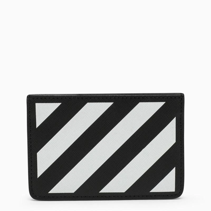 商品Off-White|BLACK AND WHITE DIAG CREDIT CARD HOLDER,价格¥1445,第2张图片详细描述