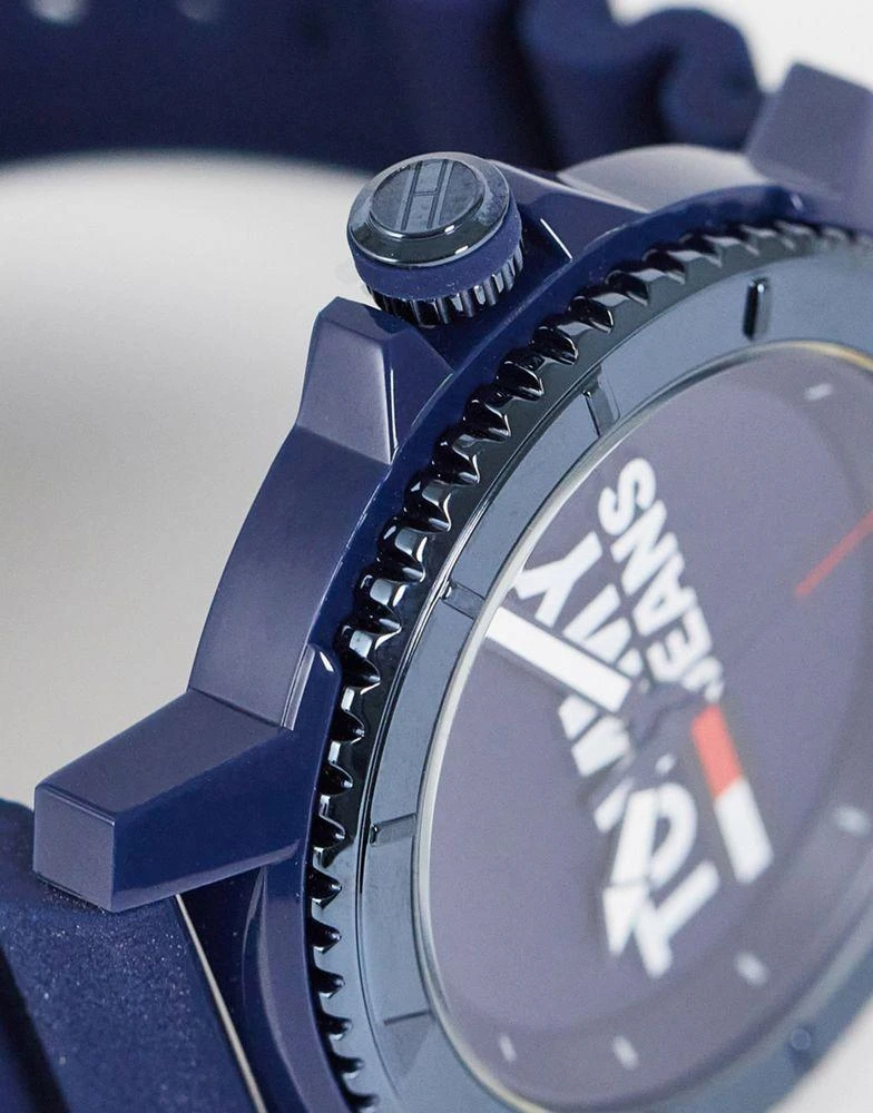 商品Tommy Hilfiger|Tommy Jeans silicone watch in navy,价格¥680,第2张图片详细描述