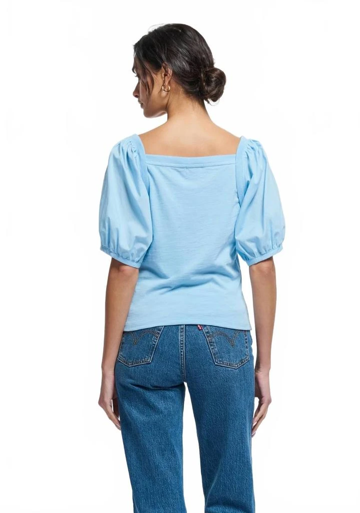 商品Nation LTD|Naya Square Neck Puff Sleeve Top In Powder Blue,价格¥538,第3张图片详细描述