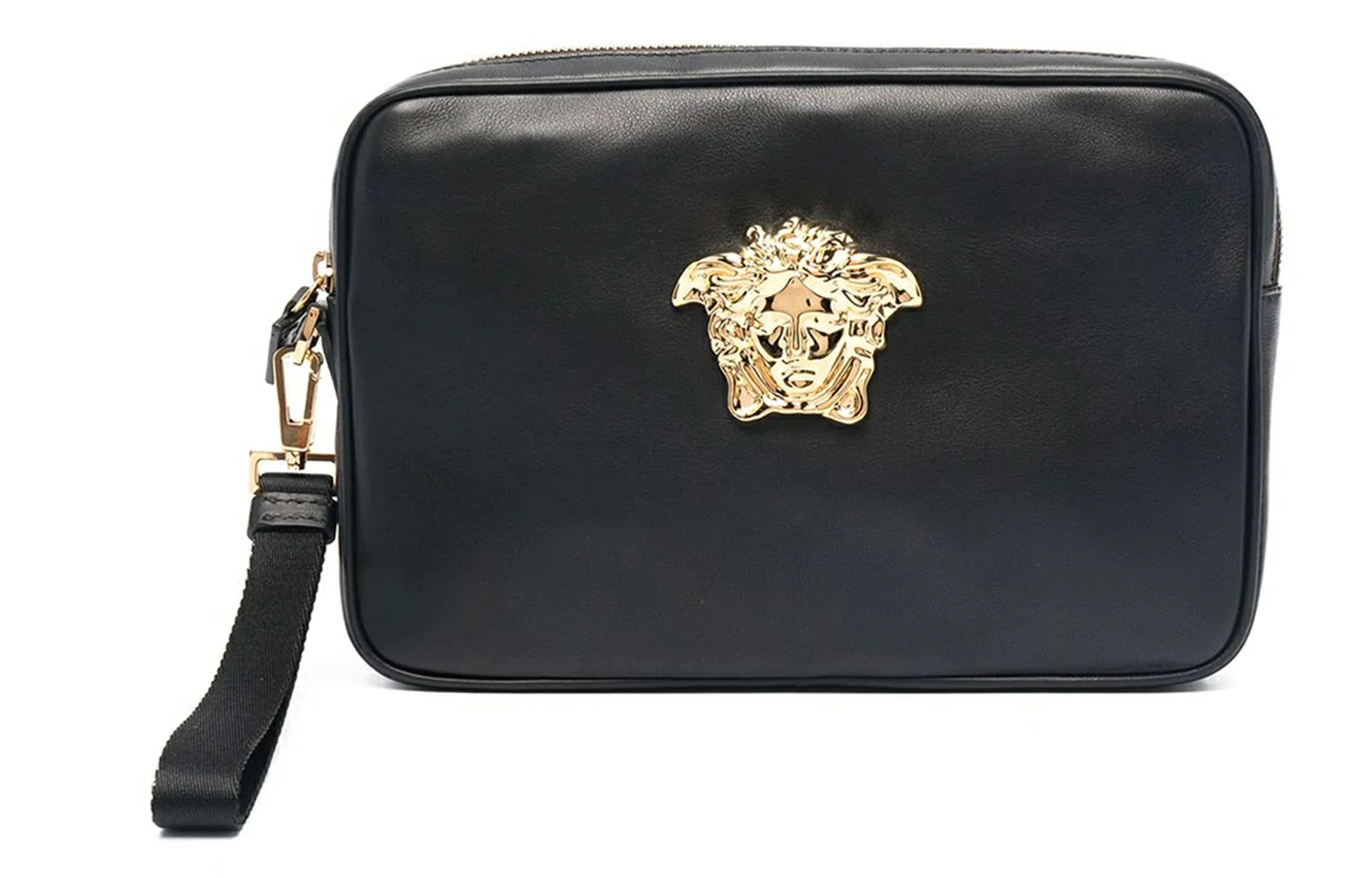 商品[国内直发] Versace|范思哲 美杜莎头像拉链 牛皮 零钱包通勤包手拿包 小号 男款 黑色,价格¥5029,第1张图片