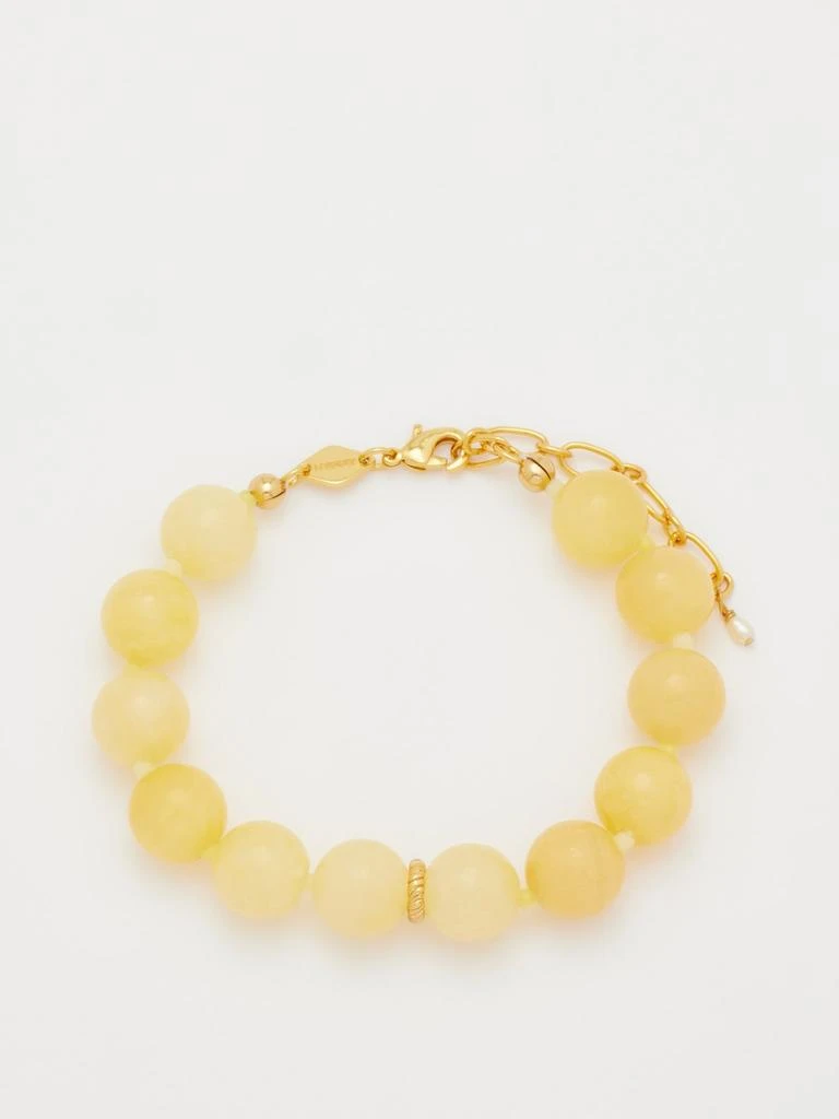 商品Anni Lu|Ball jade & 18kt gold-plated bracelet,价格¥409,第1张图片