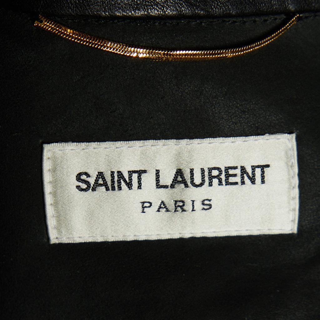 商品[二手商品] Yves Saint Laurent|Saint Laurent Black Leather Button Front Shirt S,价格¥4961,第6张图片详细描述