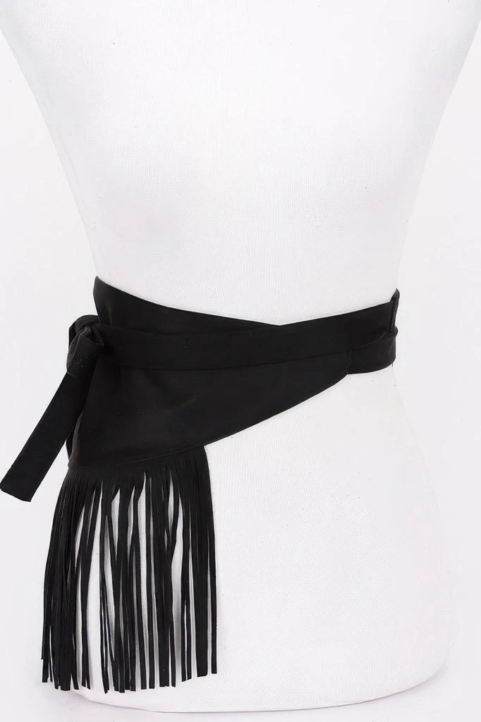 Women's Faux Suede Fringe Belt 商品