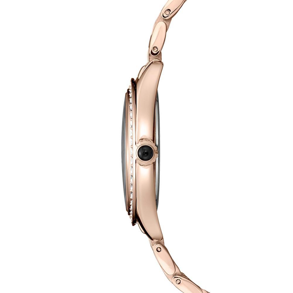 商品Seiko|Women's Rose Gold-Tone Stainless Steel Bracelet Watch 29mm,价格¥2411,第4张图片详细描述