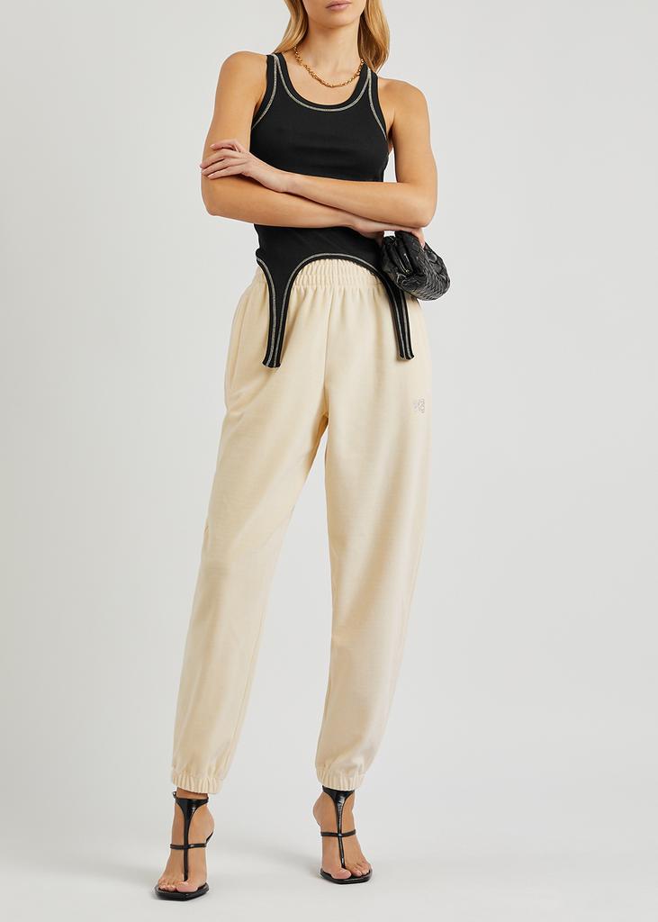 商品Alexander Wang|Cream logo velour sweatpants,价格¥3169,第6张图片详细描述