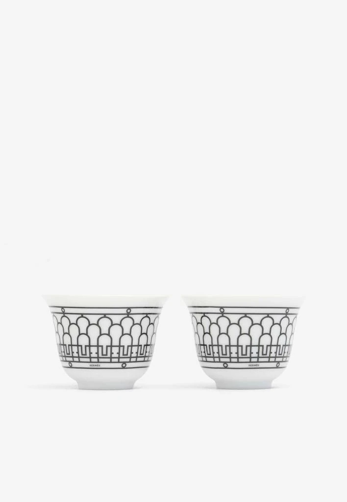商品Hermes|Small H Déco Porcelain Cups- Set of 2,价格¥2251,第1张图片