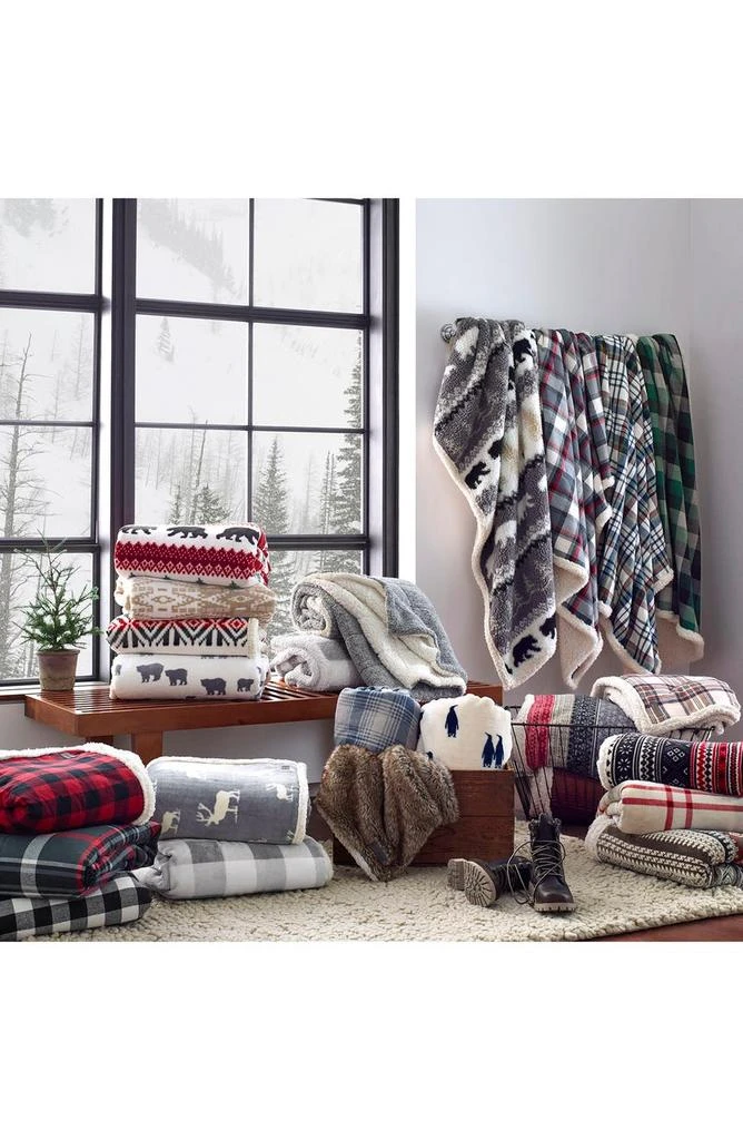 商品Eddie Bauer|Grizzly Peak Faux Shearling Lined Blanket,价格¥249,第4张图片详细描述