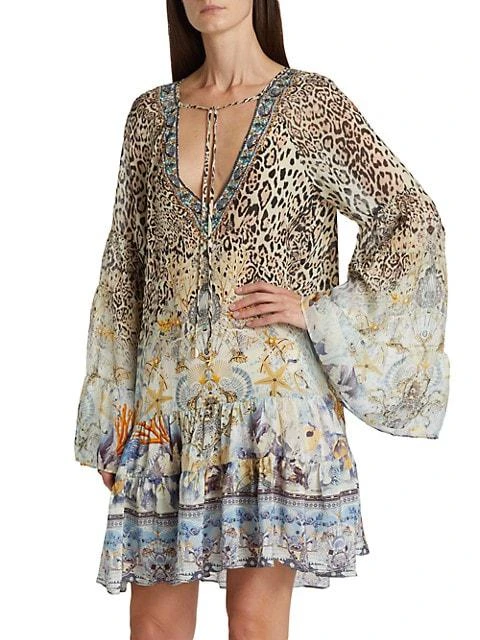商品Camilla|A-Line Gathered Panel Dress,价格¥2336,第4张图片详细描述