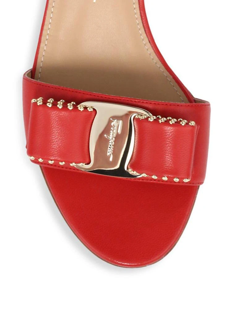 商品Salvatore Ferragamo|Gavina 一字带蝴蝶结凉鞋,价格¥1936,第3张图片详细描述