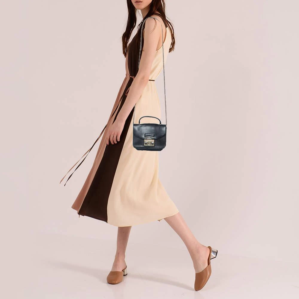 商品[二手商品] Furla|Furla Black Leather Mini Metropolis Top Handle Bag,价格¥943,第2张图片详细描述