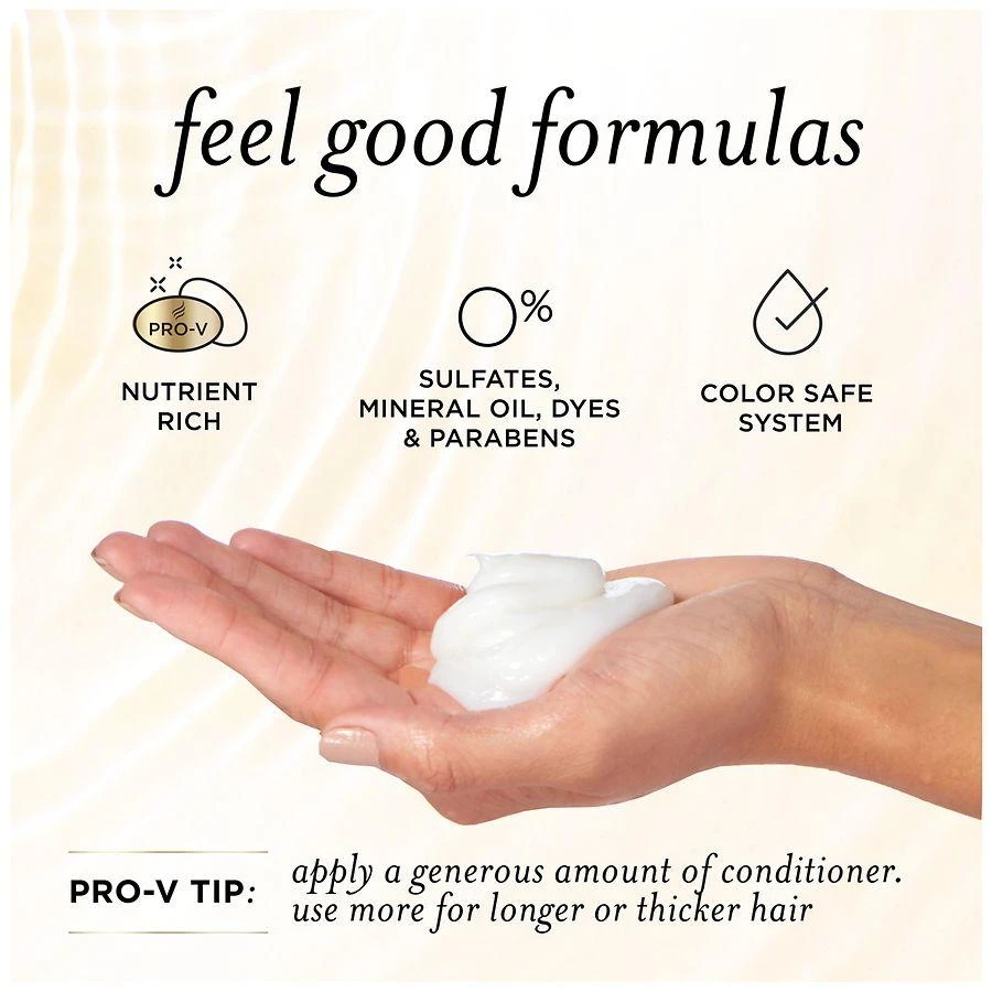商品Pantene Nutrient Blends|Hydrating Glow Baobab + Hyaluronic Sulfate Free Conditioner Fresh,价格¥96,第5张图片详细描述