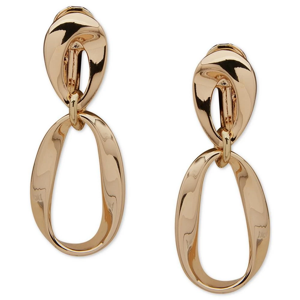 商品Anne Klein|Gold-Tone Polished Open Drop Earrings,价格¥180,第1张图片