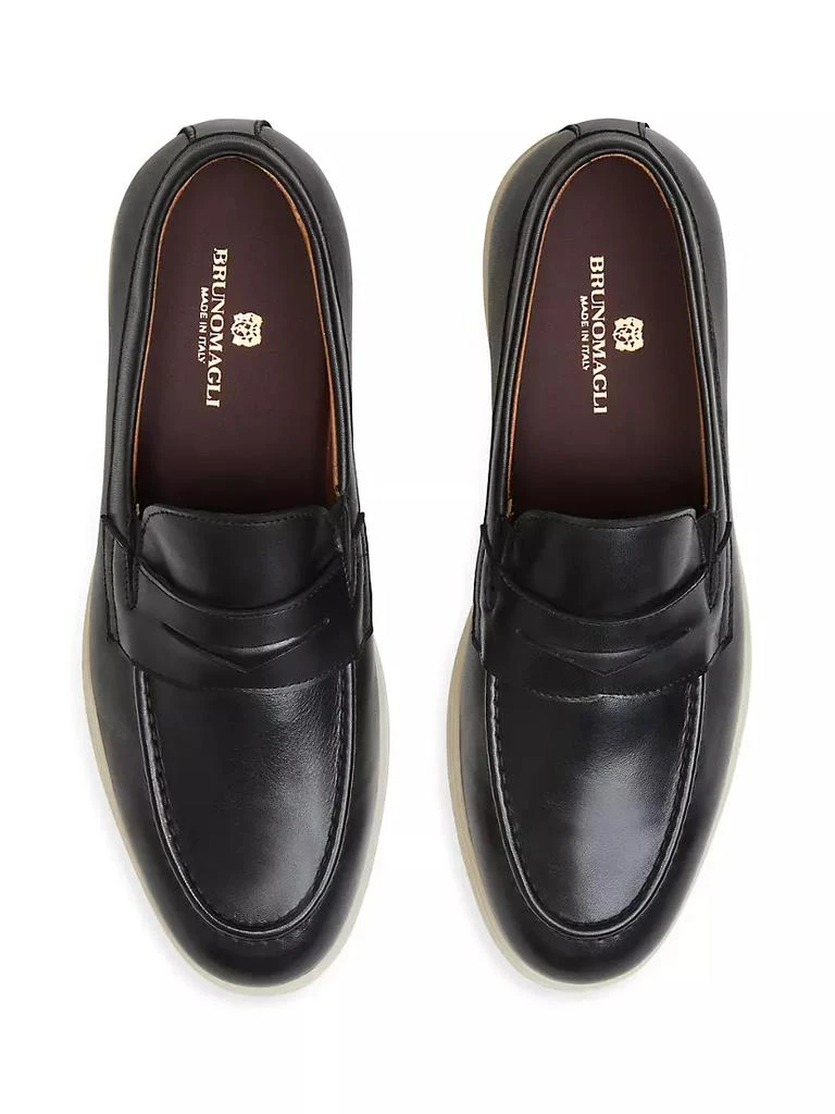 商品Bruno Magli|Ettore Leather Penny Loafers,价格¥2236,第4张图片详细描述