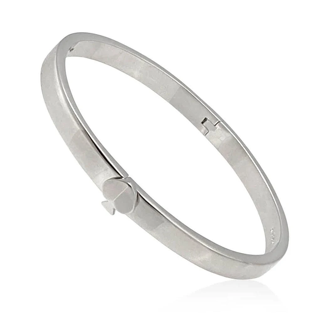 商品Kate Spade|Silver Heritage Spade Thin Metal Button Bangle,价格¥301,第1张图片