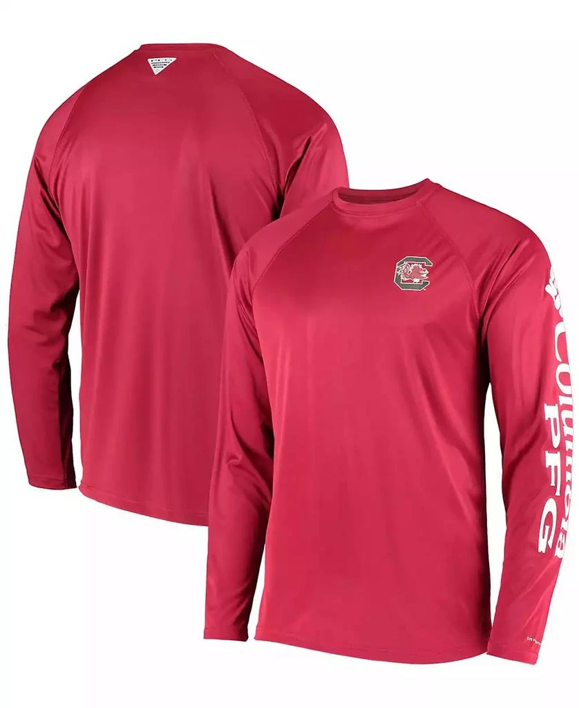 商品Columbia|Men's PFG Garnet South Carolina Gamecocks Terminal Tackle Omni-Shade Long Sleeve T-shirt,价格¥344,第3张图片详细描述