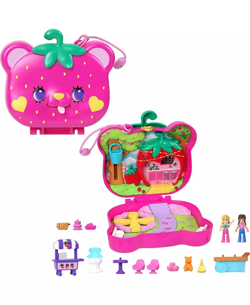 商品Polly Pocket|Dolls and Playset, Travel Toys, Straw-Beary Patch Compact,价格¥126,第1张图片