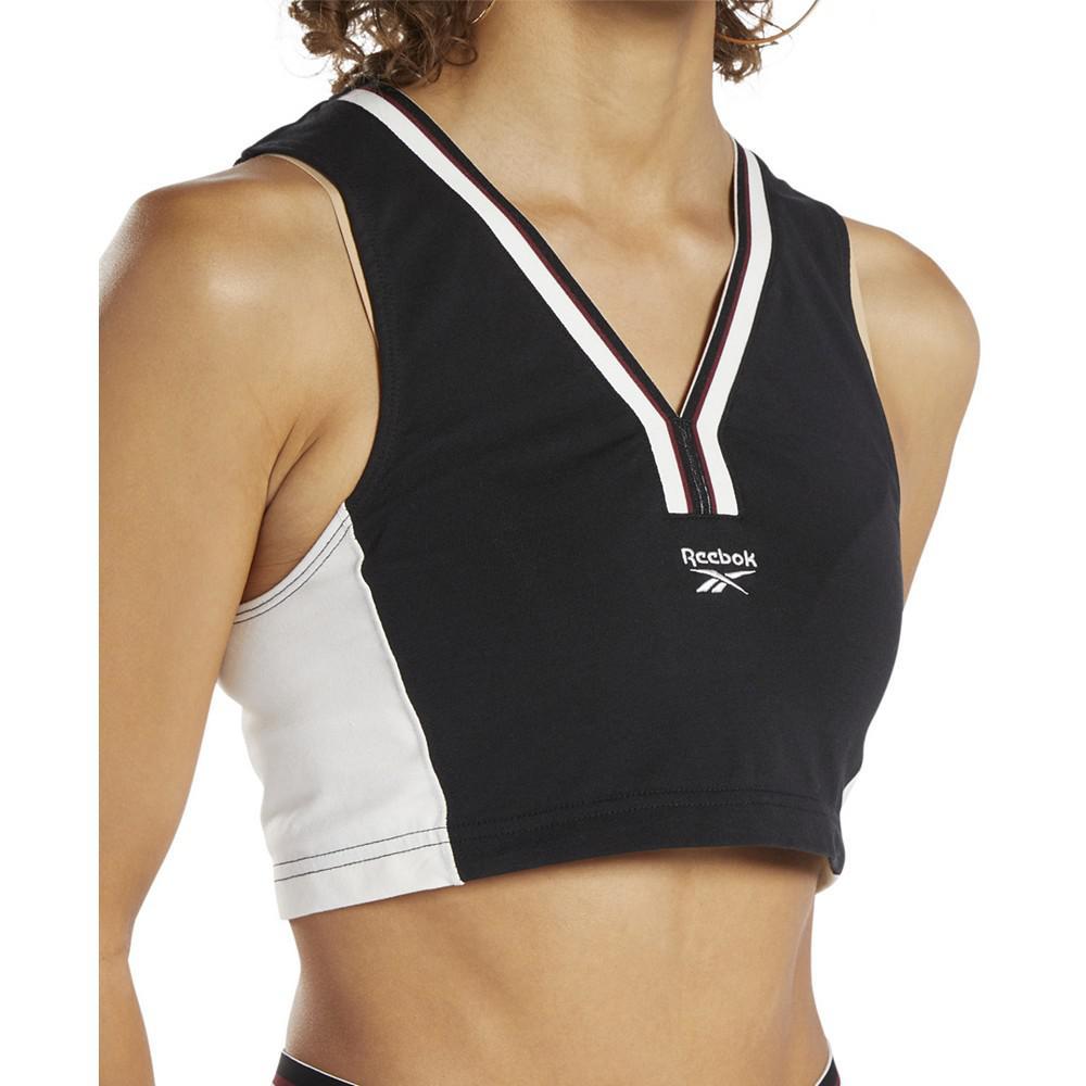 商品Reebok|Women's Cropped Colorblocked V-Neck Tank Top,价格¥186,第5张图片详细描述